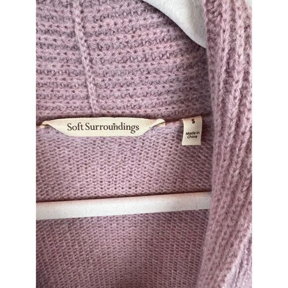 SOFT SURROUNDINGS alpaca wool blend pastel pink knit sweater pullover size S - Picture 2 of 8